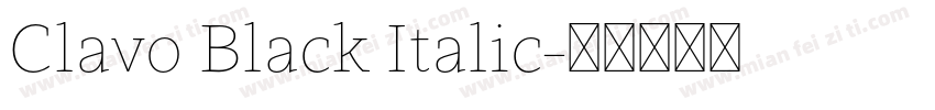 Clavo Black Italic字体转换